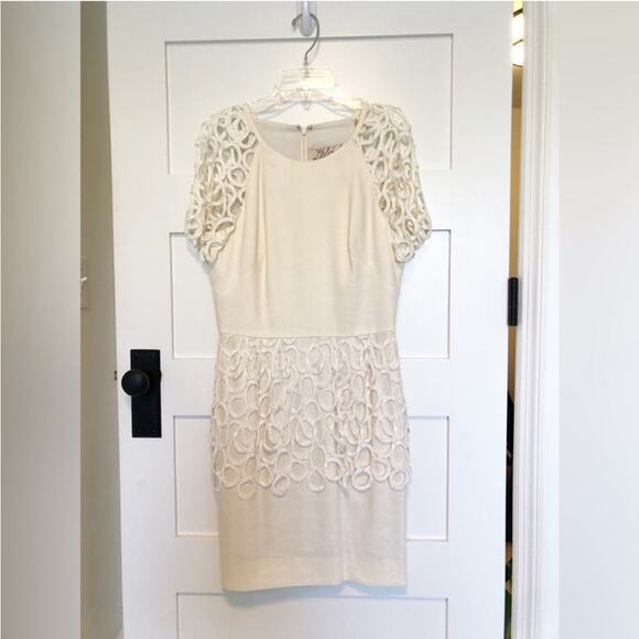 Lela Rose Circle Trim Sheath Dress Kate Middleton Size 6 - Picture 9 of 14